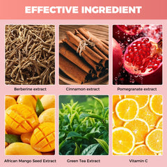 GLP1 Patches ingredient formula with berberine, cinnamon, green tea and pomegranate
