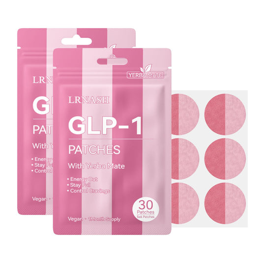 GLP-1 patches with Yerba Mate packaging showing a 30-count box