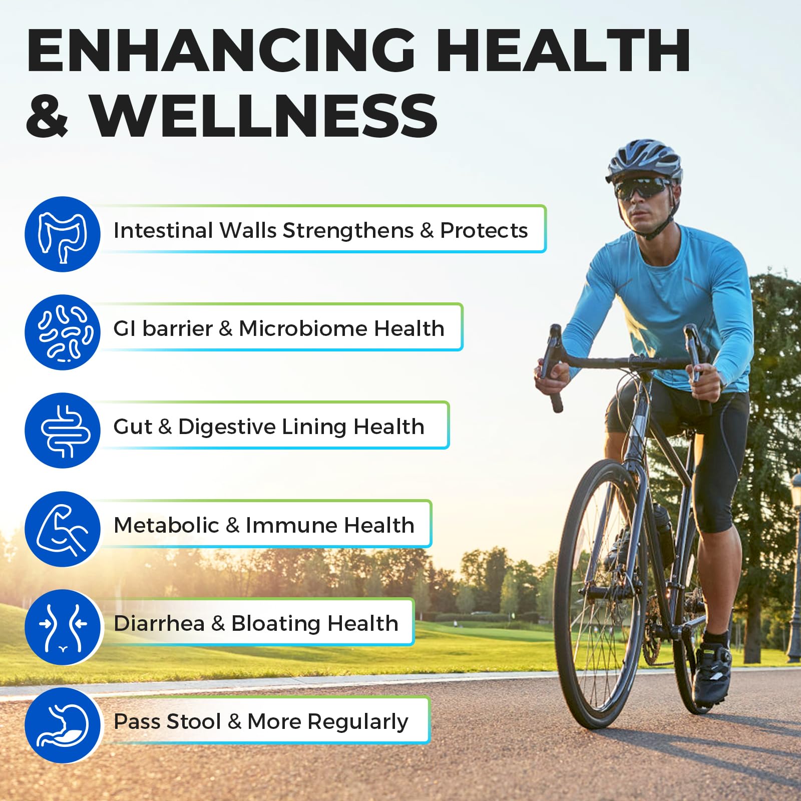 Graphic showing GLP-1 and probiotic benefits for gut health