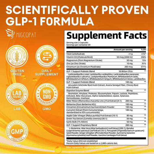 Probiotic blend with 50 Billion CFU used in GLP-1 supplement