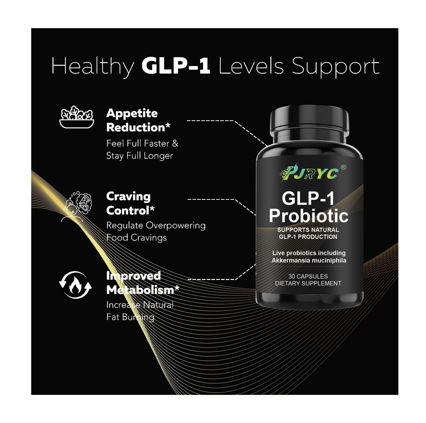 Illustration of multi-strain probiotic strains in GLP-1 Probiotic