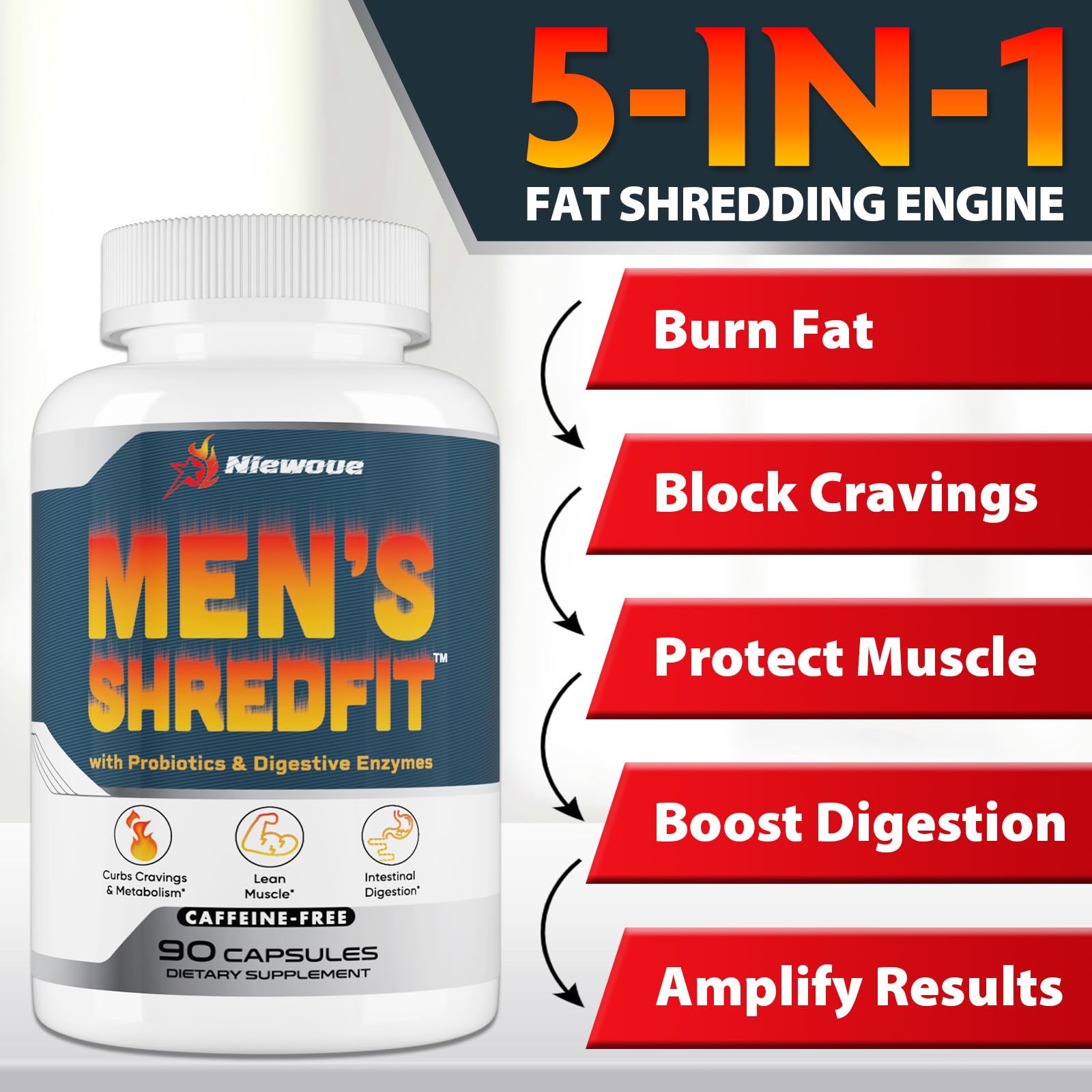 GLP-1 supplement with digestive support and probiotics