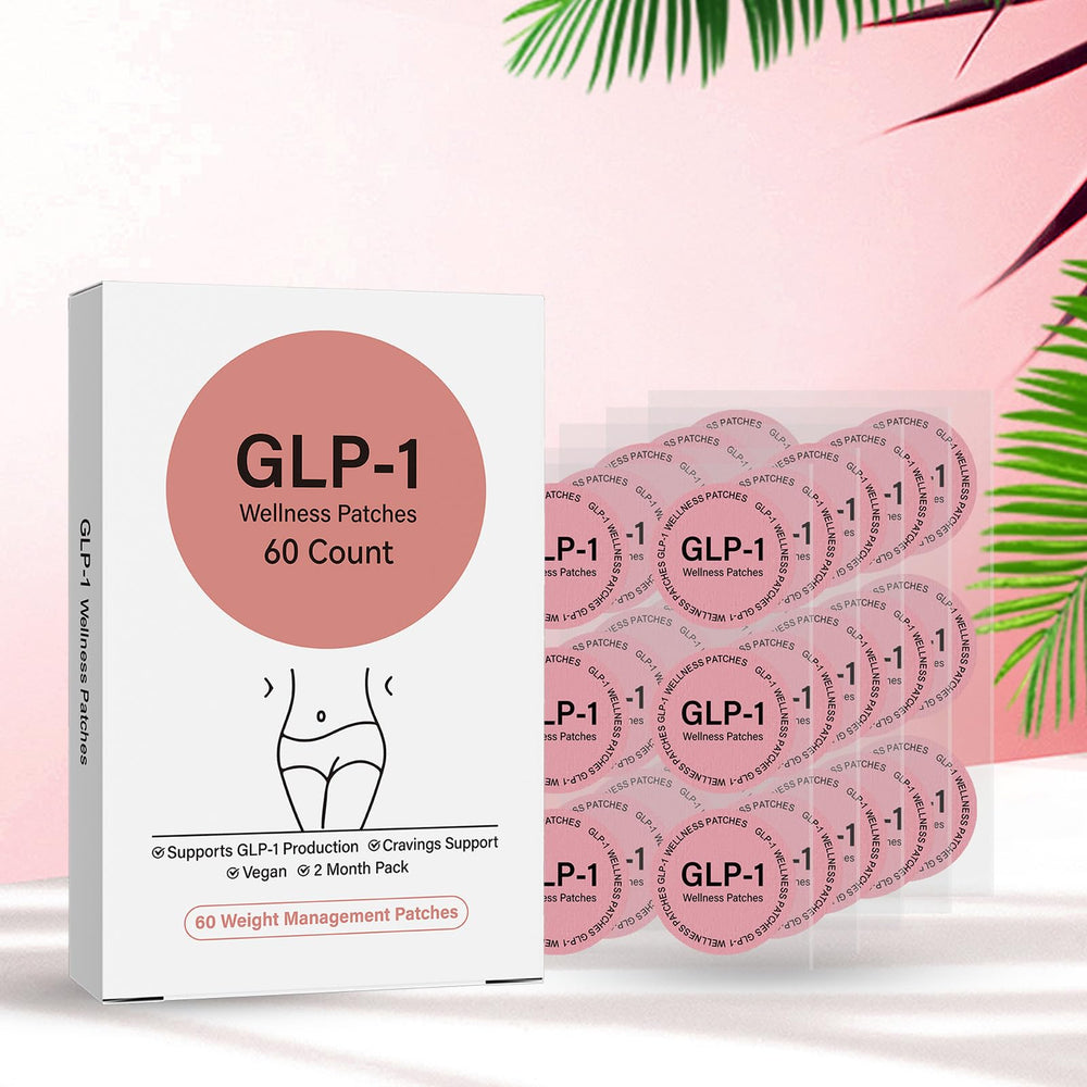 Ultra-thin breathable GLP1 patch adhered to skin