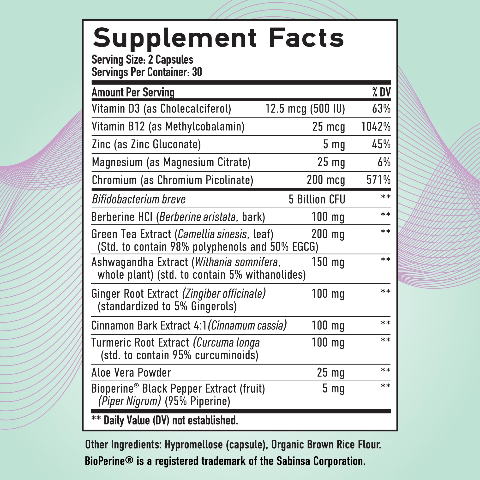 Bottle of GLP-1 supplement with probiotic imagery