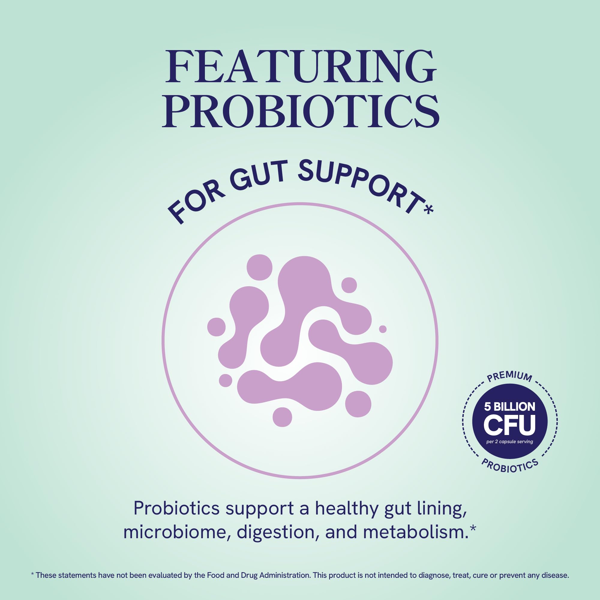 Probiotic strain imagery illustrating gut health support