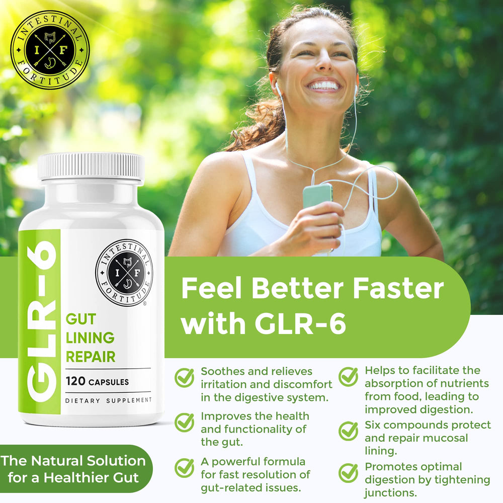 Active ingredients L-Glutamine and Slippery Elm in GLR-6