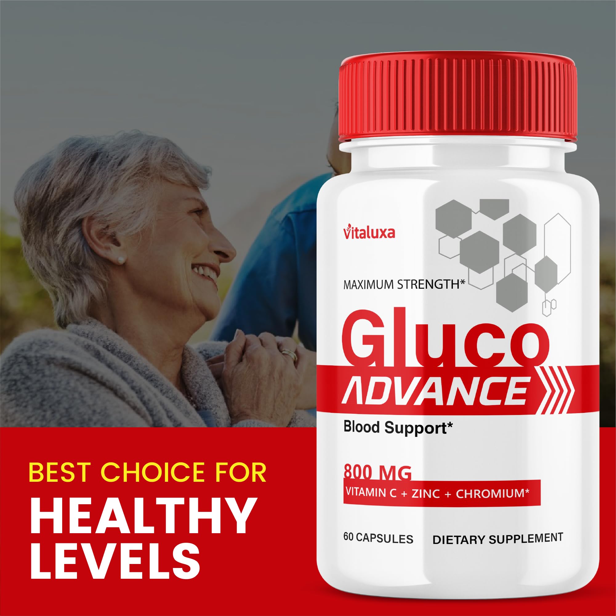 Gluco Advance Capsules bottle – back label