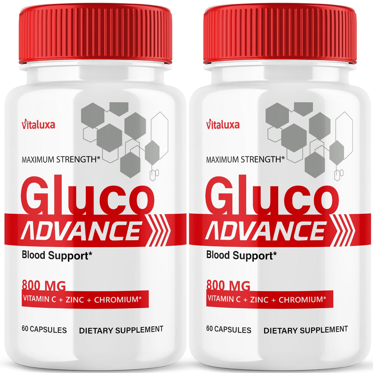 Gluco Advance Capsules bottle – front view