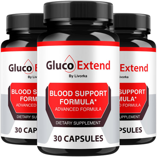 Gluco Extend 3-pack bottle front view