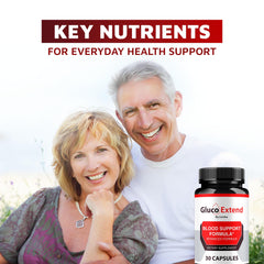 Close-up of Gluco Extend capsules