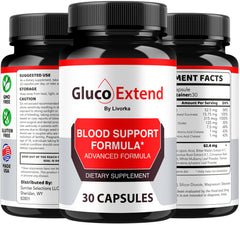 Gluco Extend advanced supplement formula label