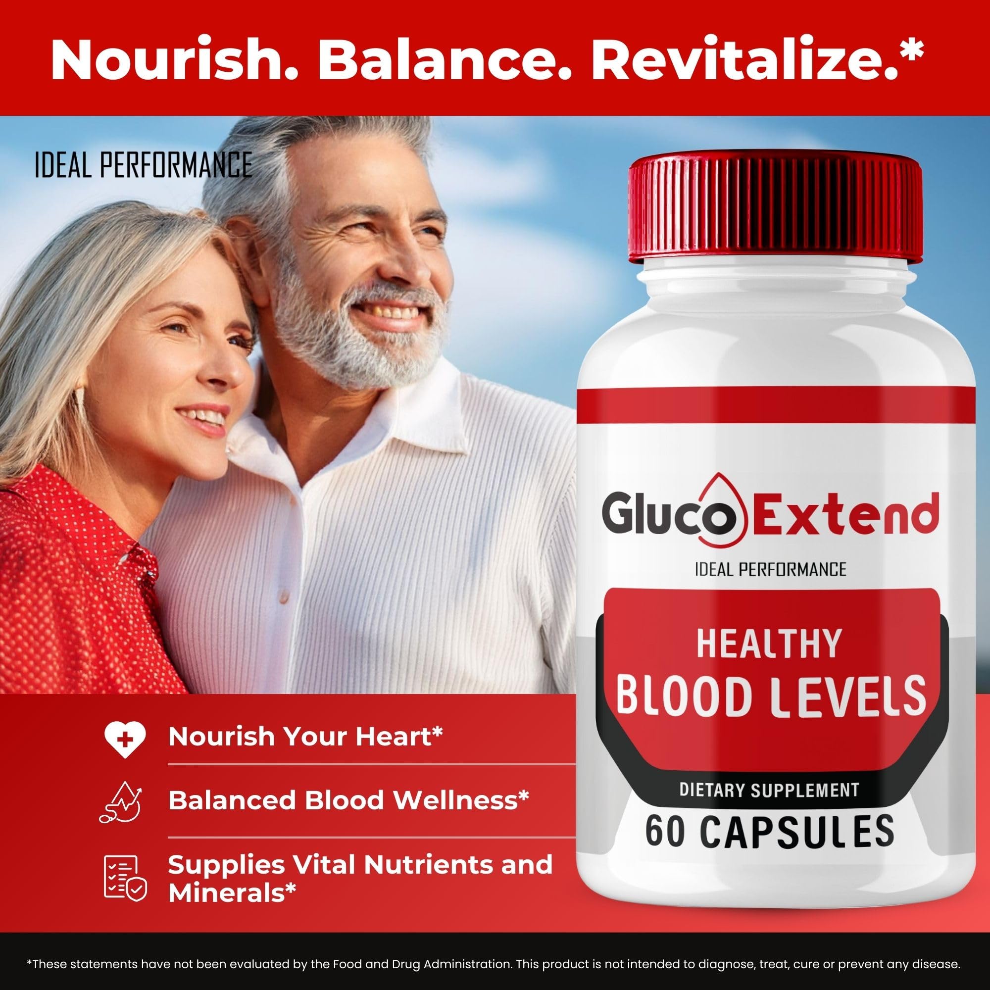 GlucoExtend Health Capsules all-natural formula product image
