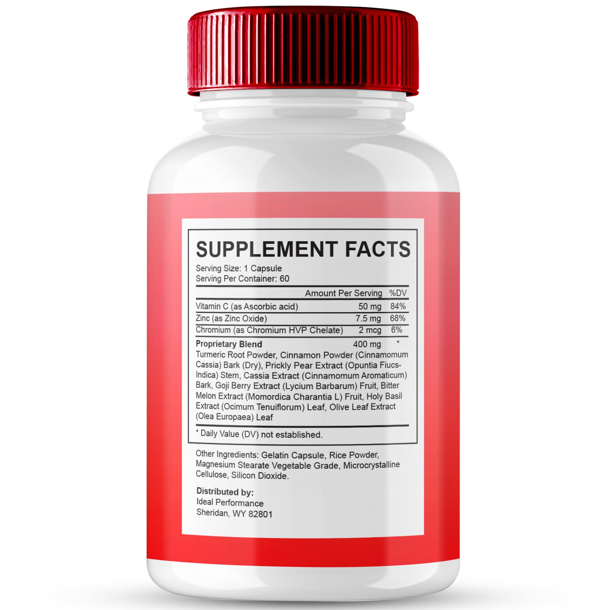 Gluco Extend Capsules bottle – side view