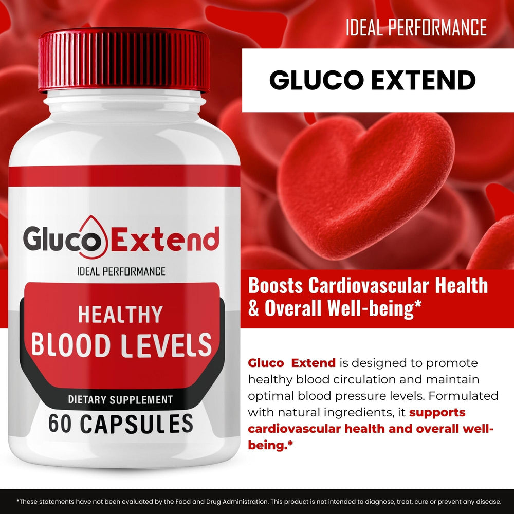 Gluco Extend Health & Wellness all natural formula bottle