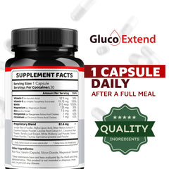 Gluco Extend ingredients visuals