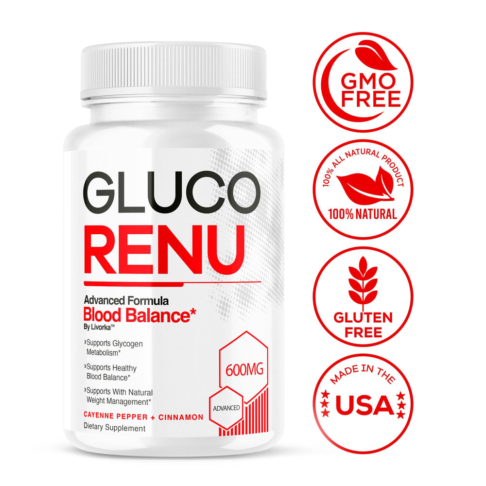 One Gluco Renu capsule next to a meal