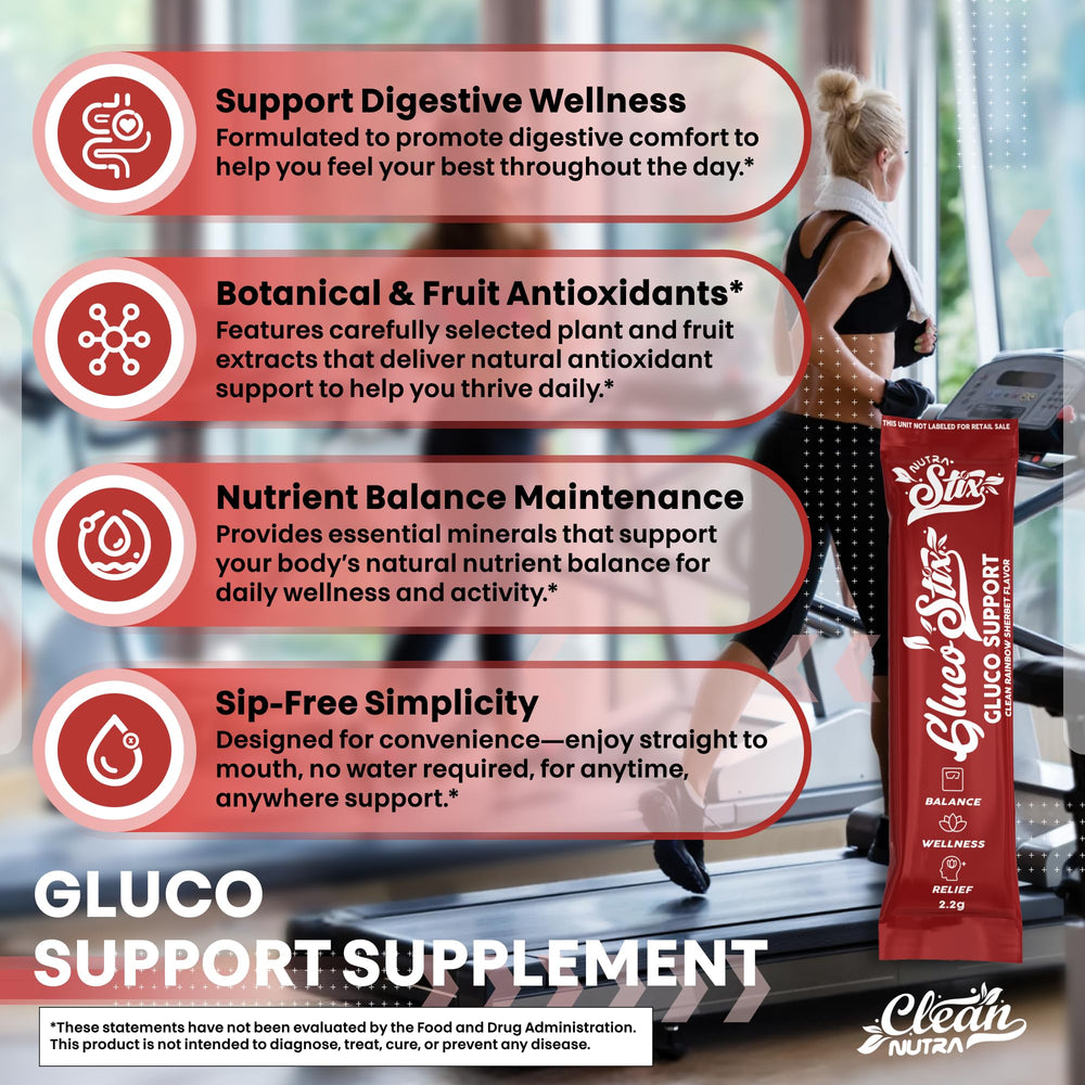 Ceylon cinnamon and green tea extract ingredients in Gluco Stix