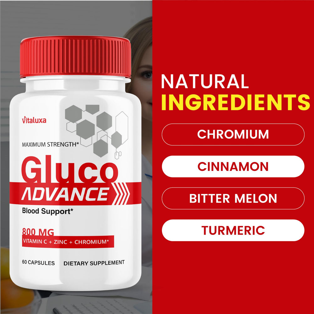 GlucoAdvance blood support supplement pills