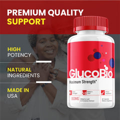 USA-made Glucobio Capsules packaging