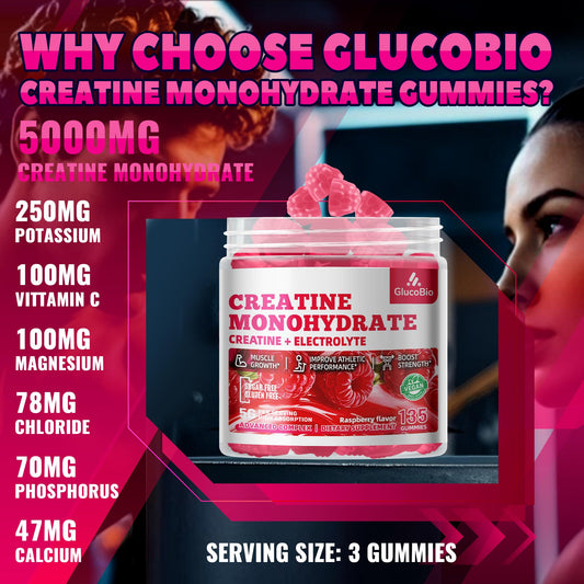 Serving size is 3 gummies of Creatine Monohydrate gummies
