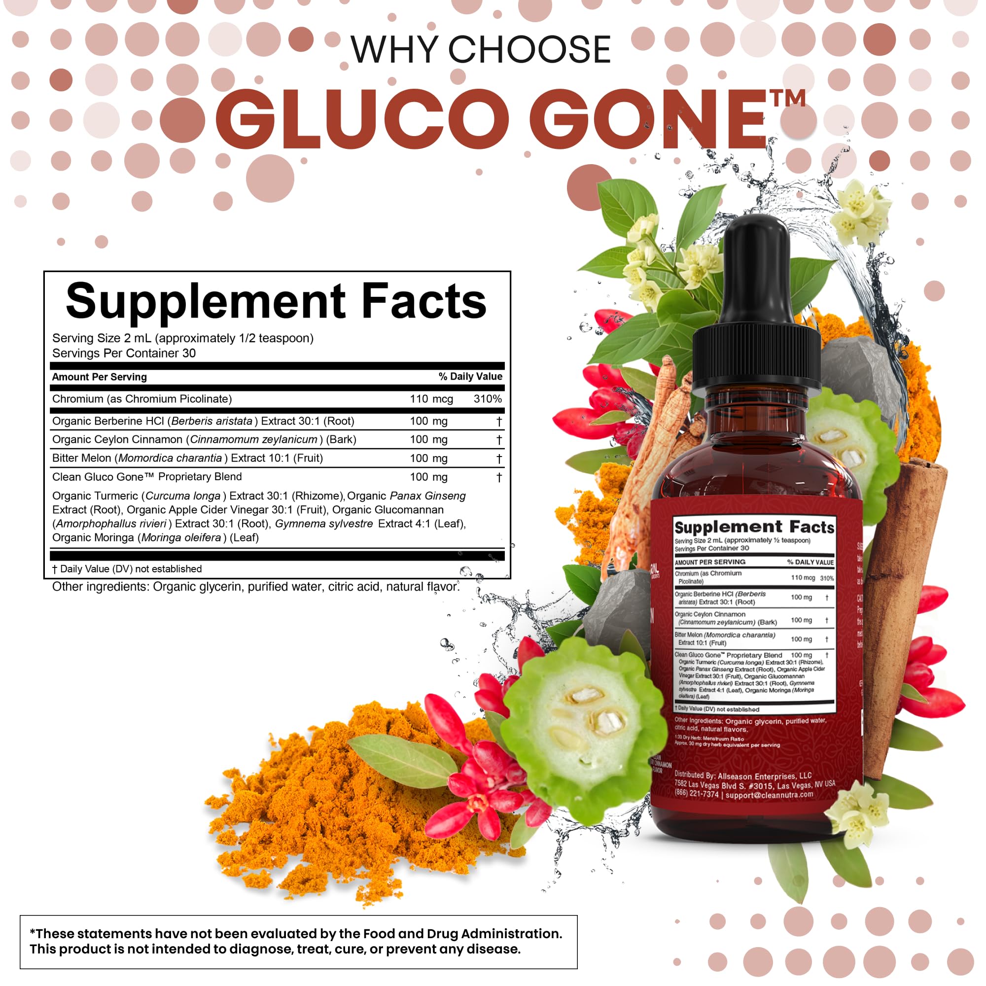 Glucomannan, Gymnema, and Panax Ginseng ingredients