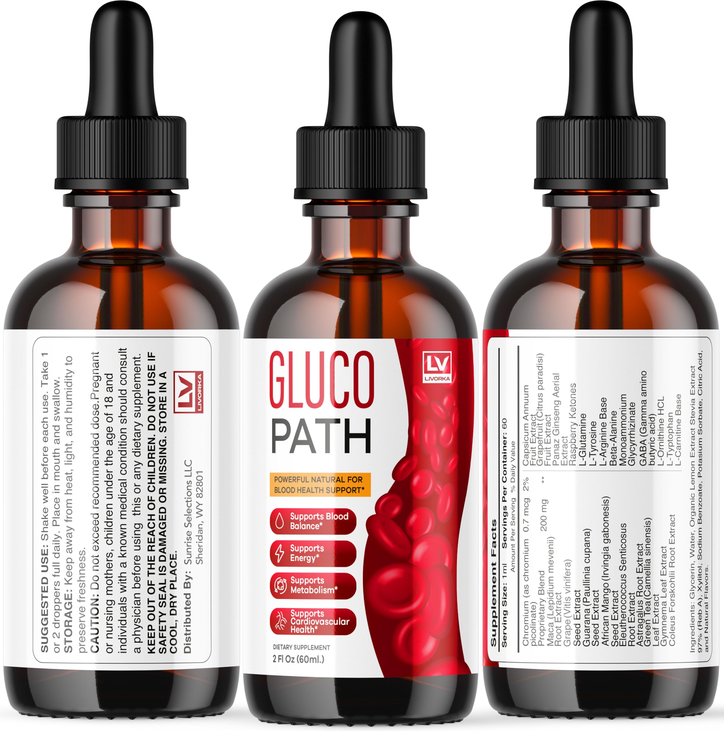 Glucopath Drops 1 month supply bottle