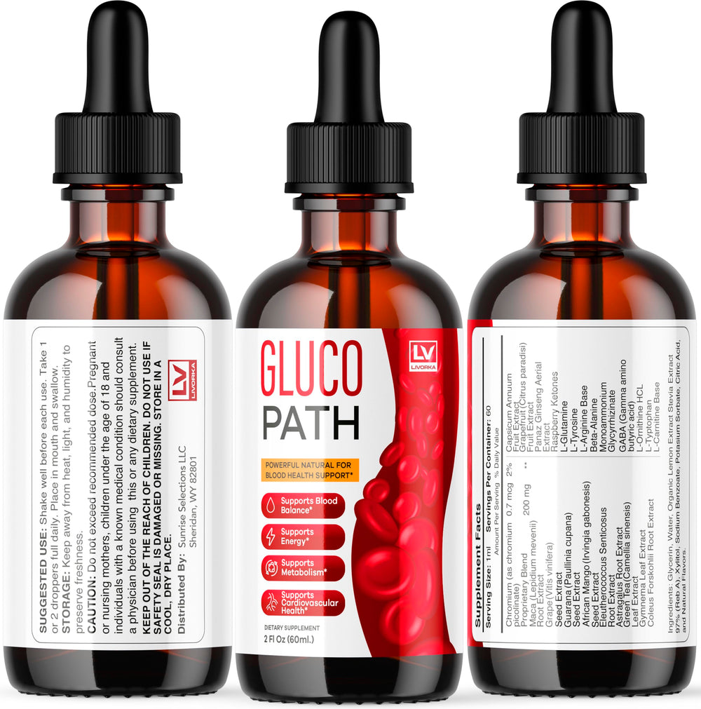 Glucopath Drops 1 month supply bottle