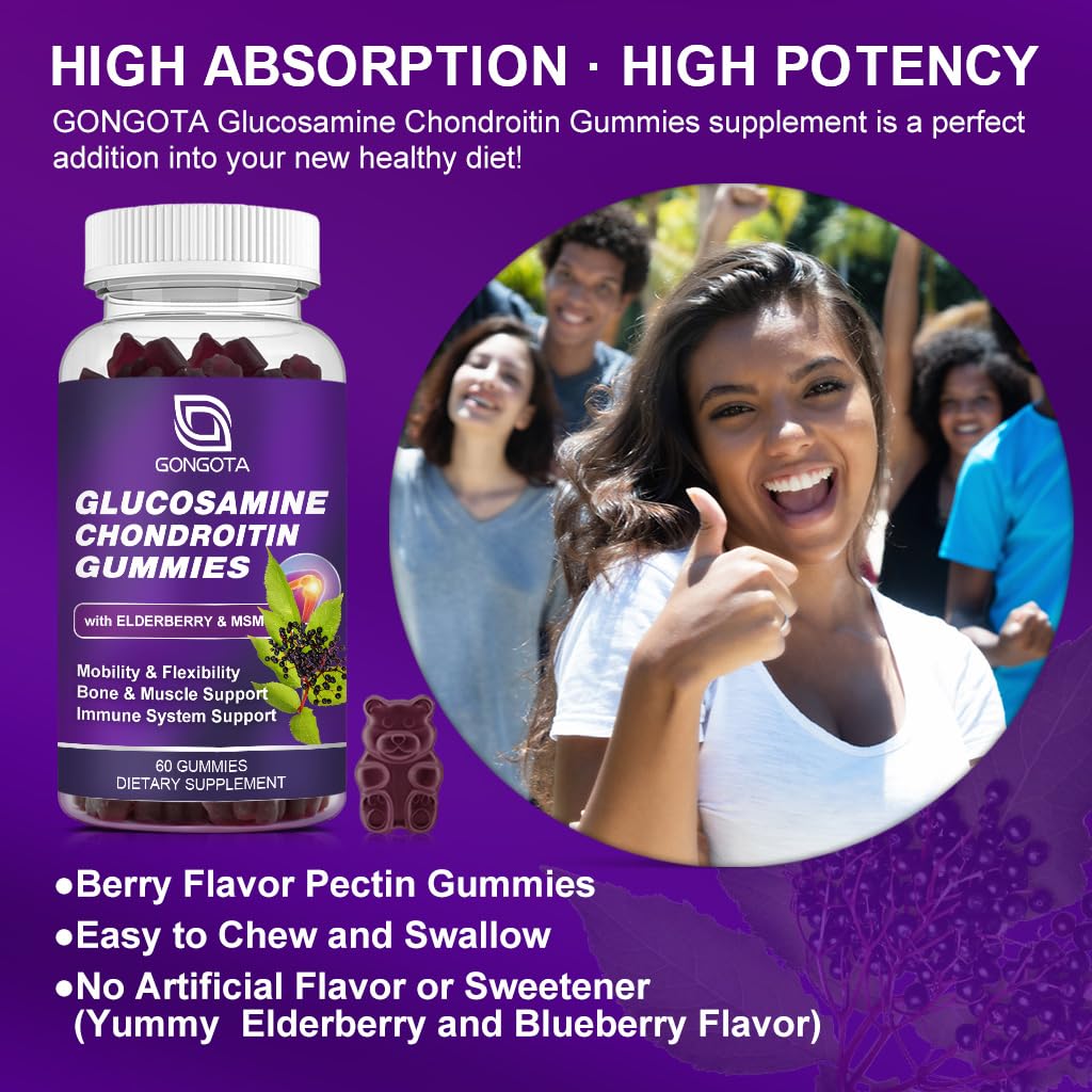 Packaged bottle of Glucosamine Chondroitin Gummies