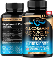 Glucosamine Chondroitin MSM Collagen bottle label