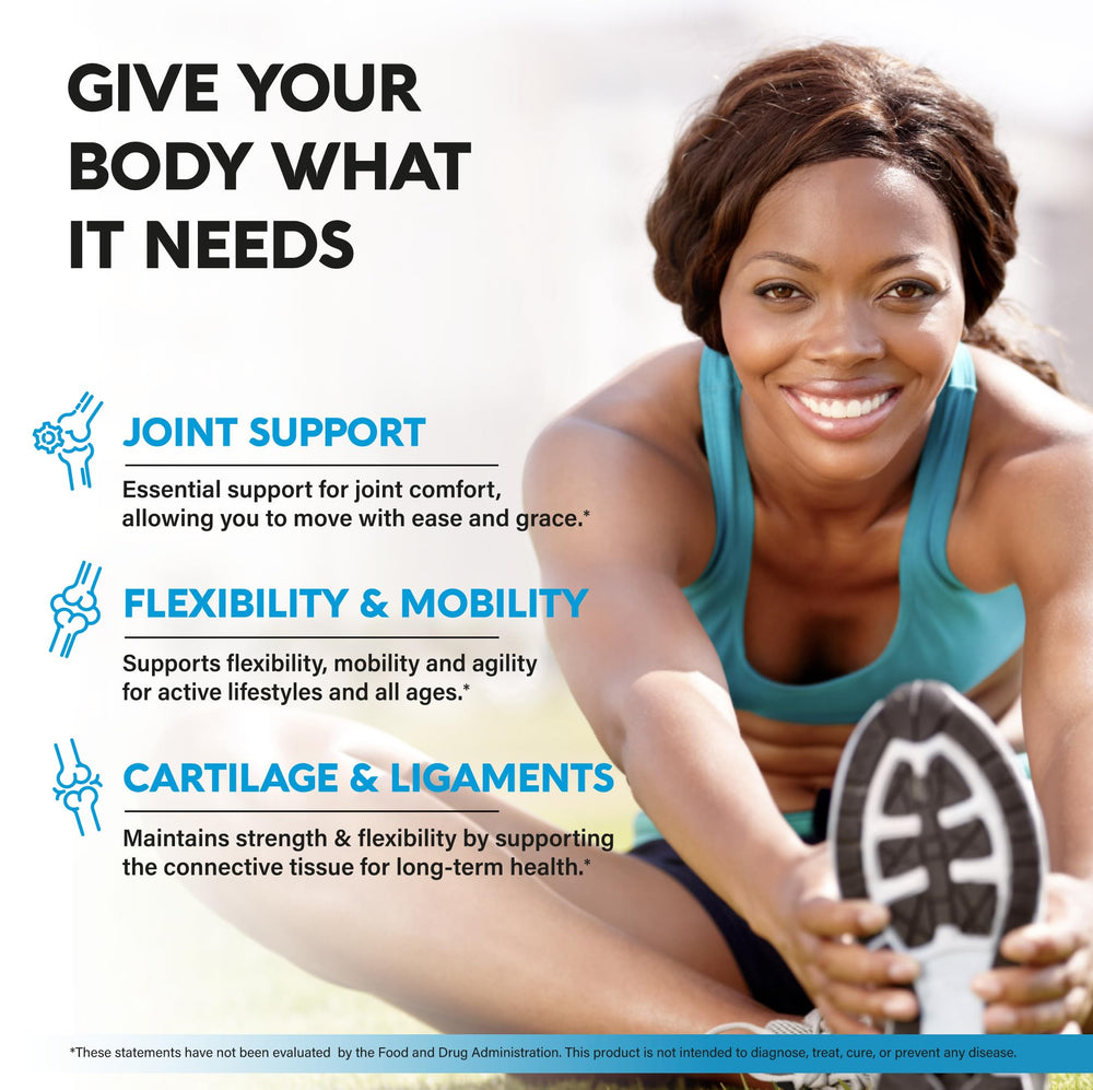 USA-made label on the joint health supplement bottle