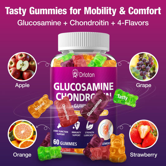 Ingredients and nutrition information for glucosamine chondroitin gummies with MSM and elderberry