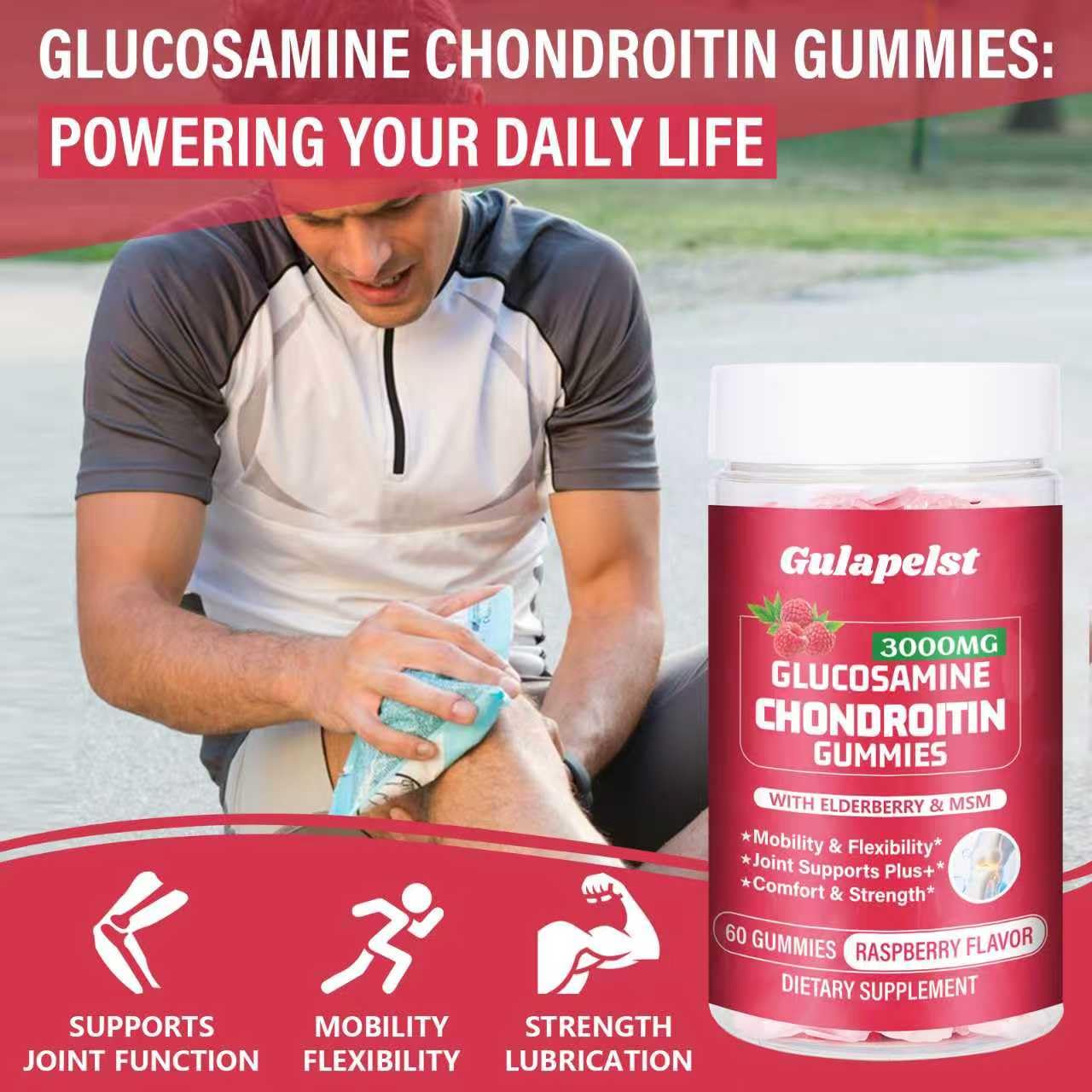 Glucosamine chondroitin gummies with MSM and elderberry