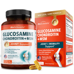 Glucosamine Chondroitin MSM Joint Support bottle on white background