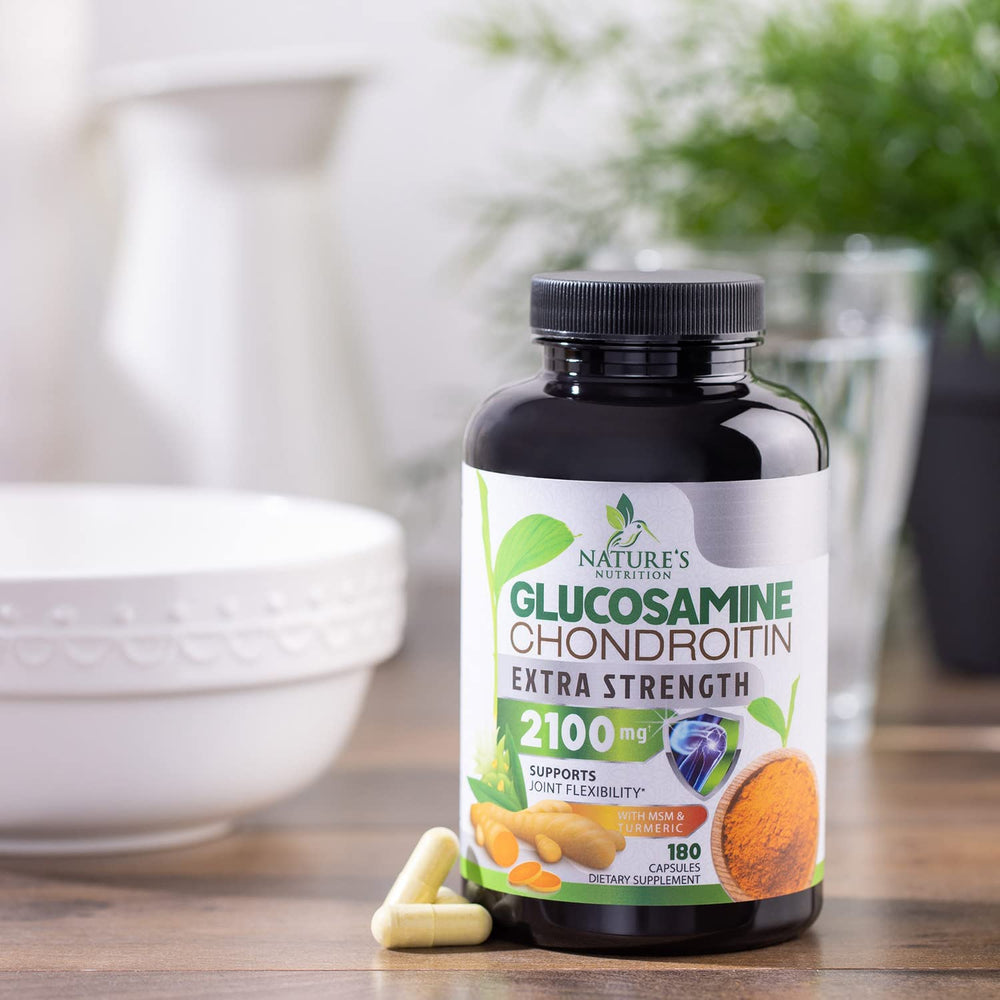 Label close-up for glucosamine chondroitin MSM with ingredients