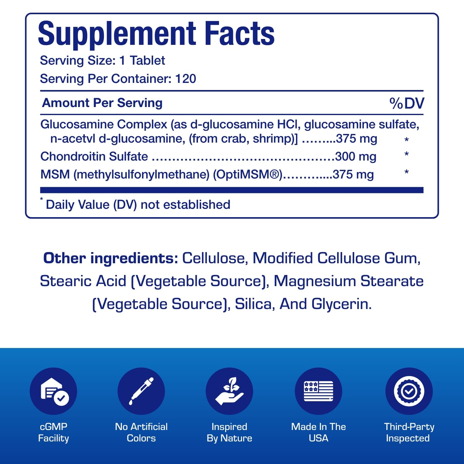 Professional formula icon for glucosamine MSM chondroitin joint support