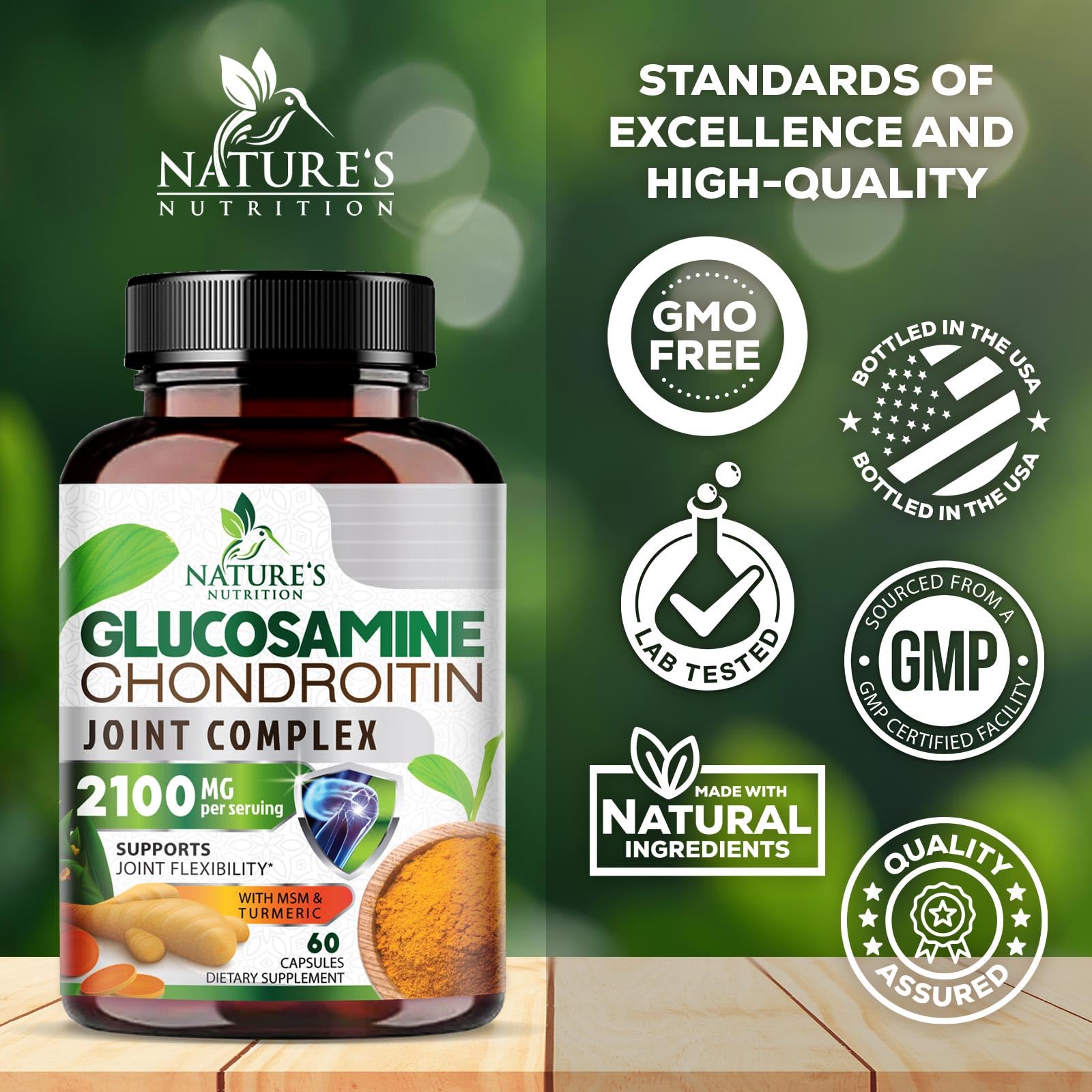 Glucosamine Chondroitin MSM with Turmeric and Boswellia infusion