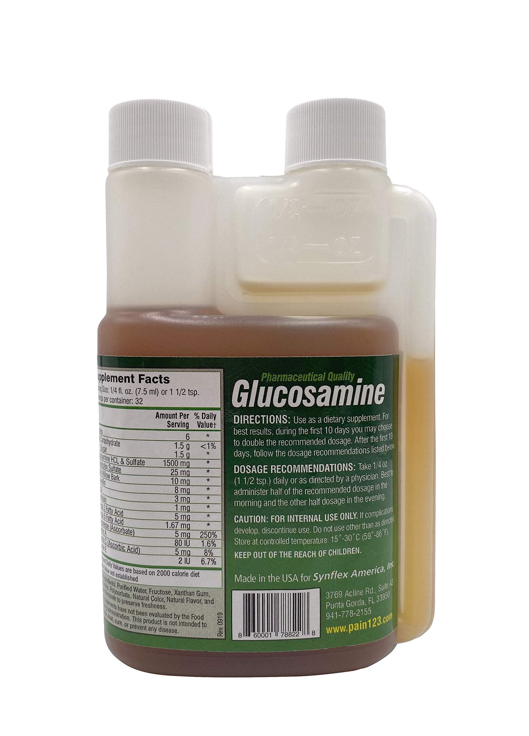 Close-up of the bottle label highlighting per serving amounts