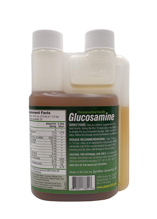 Close-up of the bottle label highlighting per serving amounts