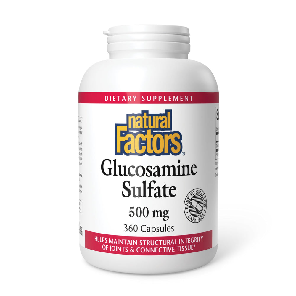 Bottle of Natural Factors Glucosamine Sulfate 360 capsules
