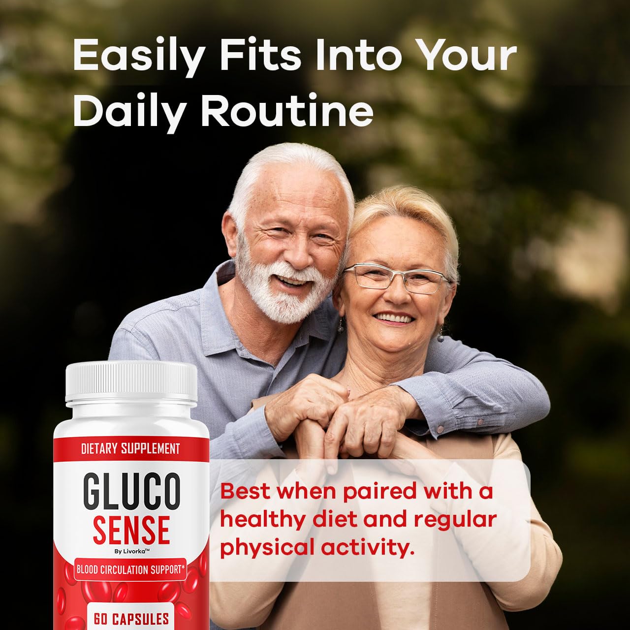 Wellness lifestyle scene featuring GlucoSense
