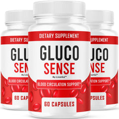 GlucoSense 3-pack bottle – front view