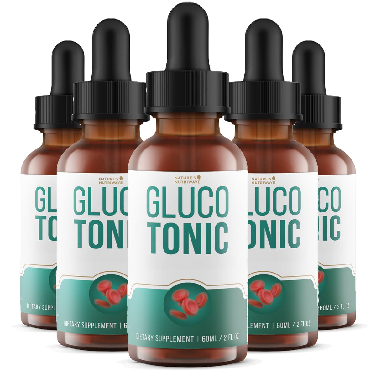 GlucoTonic liquid formula bottle with chromium and herbal extracts