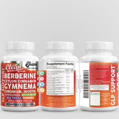Glucova daily routine with bottle and capsules