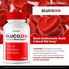 Glucozen all-natural formula pills packaging