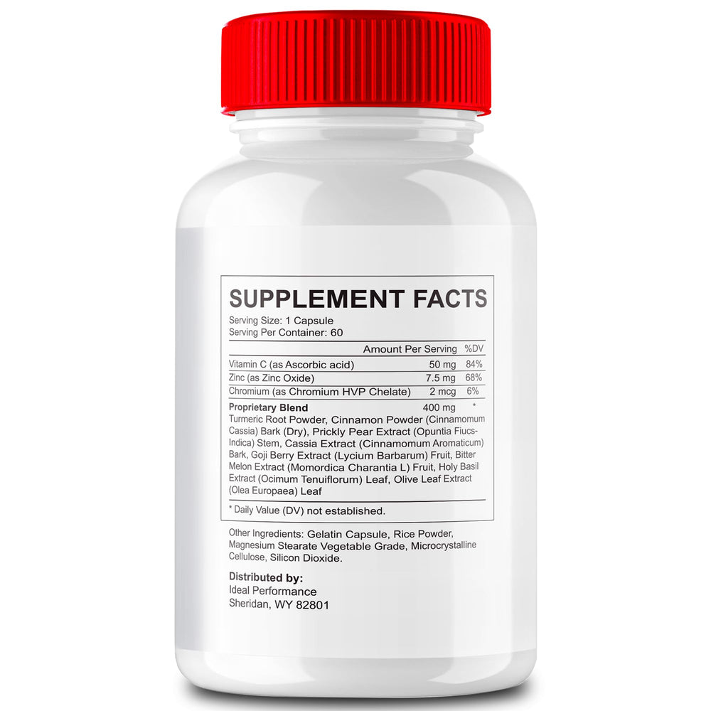Glucozen support supplement pills close-up