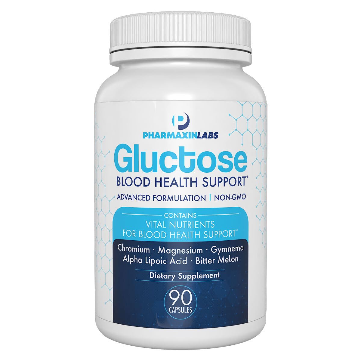 Gluctose bottle displaying 90-day supply