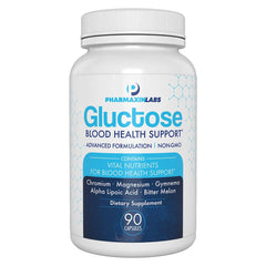Gluctose bottle displaying 90-day supply