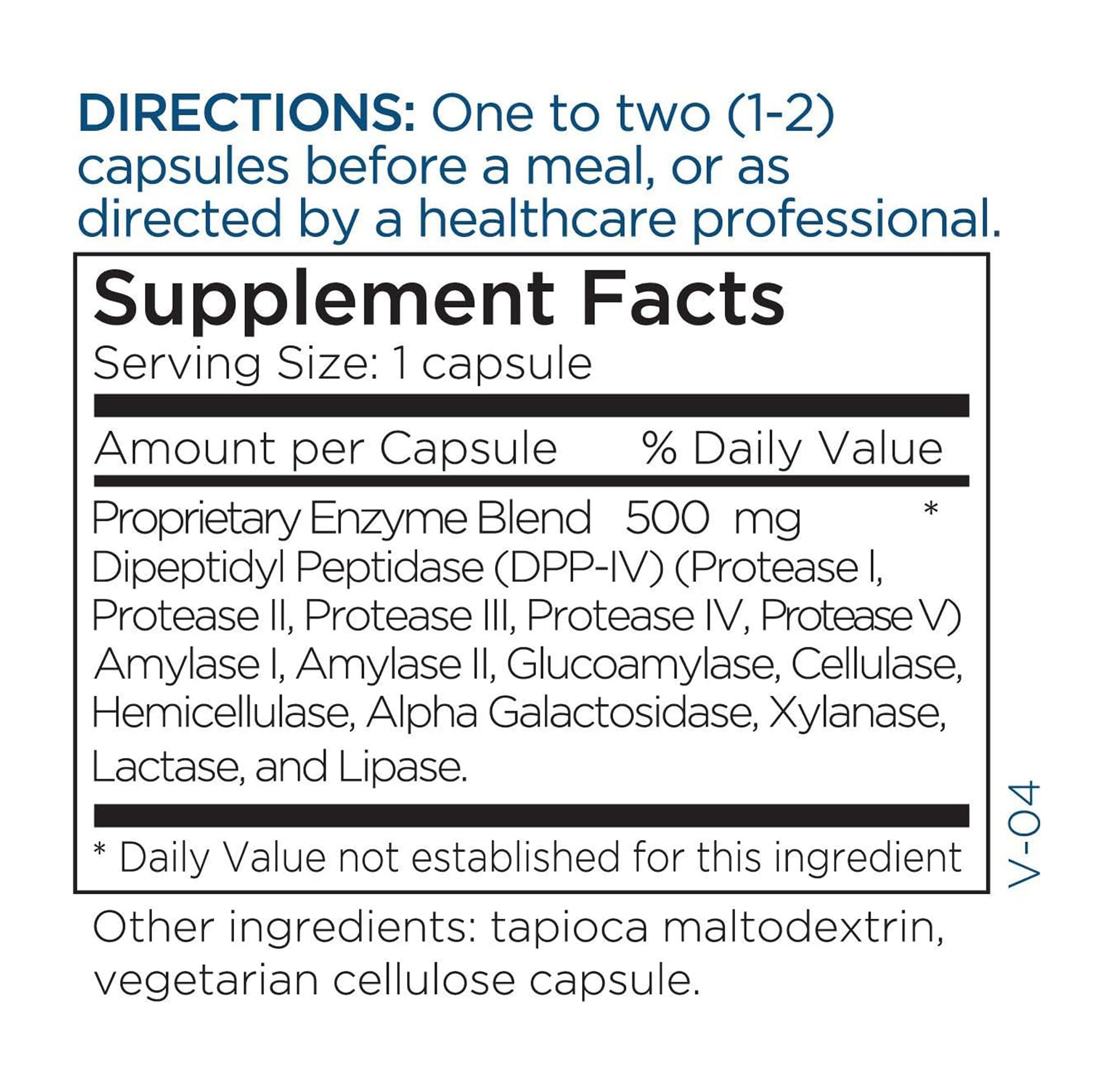 BPA-free amber glass bottle of GluDaZyme