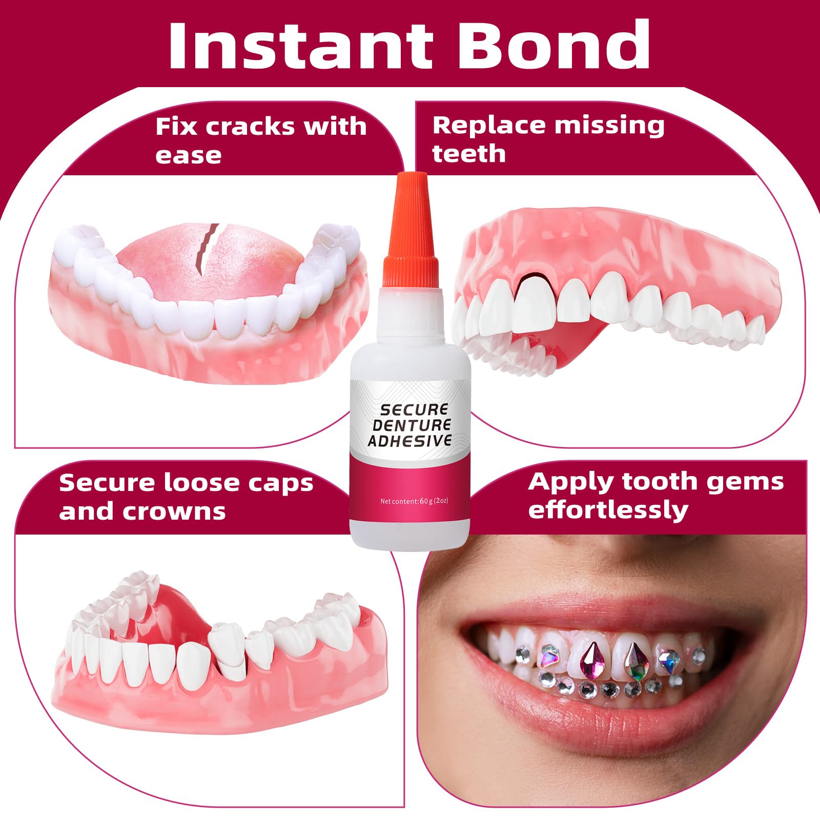Glue applicator tip for precise bonding