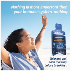 GlutaDose daily doses 30-pack packaging for convenient routine.